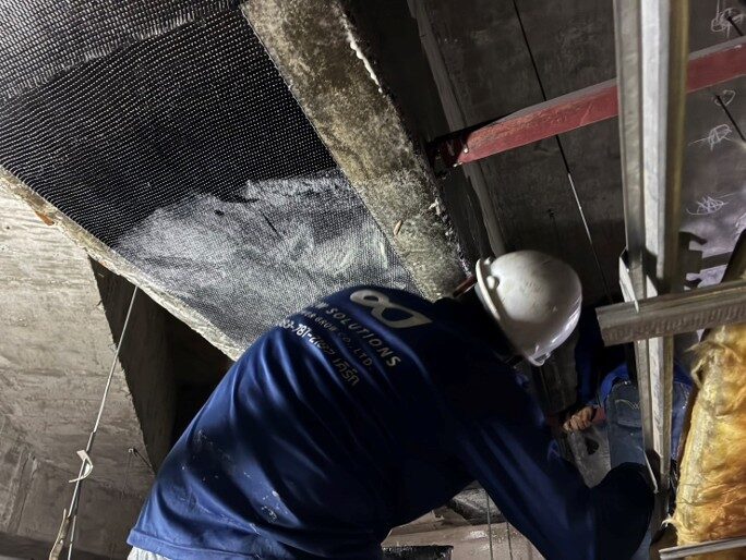 CFRP Strengthening — CP Tower Silom